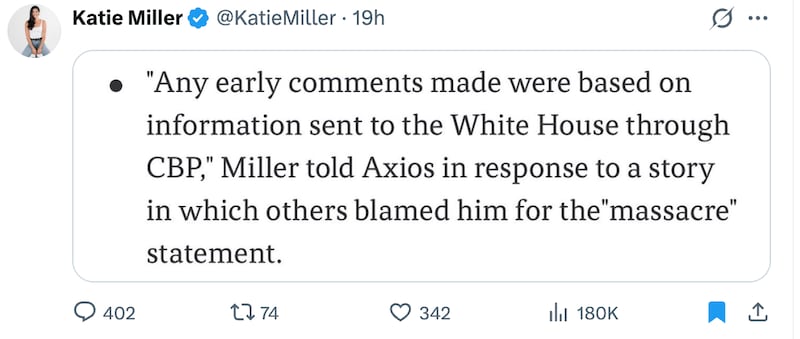 Miller, an aspirational MAGA lifestyle podcaster, frequently stokes controversy on X.