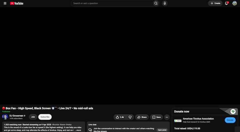 A black screen with the noise of a box fan on its highest setting vastly outperformed the White House stream.