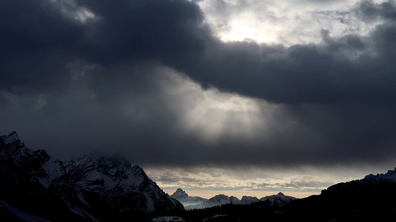 The Dolomite mountains around Cortina d'Ampezzo, Italy.