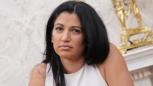 White House Deputy Chief of Staff Stephen Miller's wife, Katie Miller in the Oval Office of the White House on May 30, 2025 in Washington, DC.