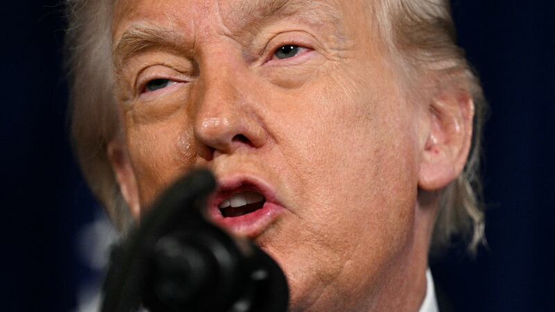 US President Donald Trump speaks to the press following US military actions in Venezuela, at his Mar-a-Lago residence in Palm Beach, Florida, on January 3, 2026. President Trump said Saturday that US forces had captured Venezuelan leader Nicolas Maduro after launching a "large scale strike" on the South American country. (Photo by Jim WATSON / AFP via Getty Images)