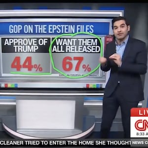 Harry Enten discusses Trump's polling on the Epstein files.