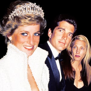 A photo composite of Princes Diana, JFK Jr., and Carolyn Bessette Kennedy.