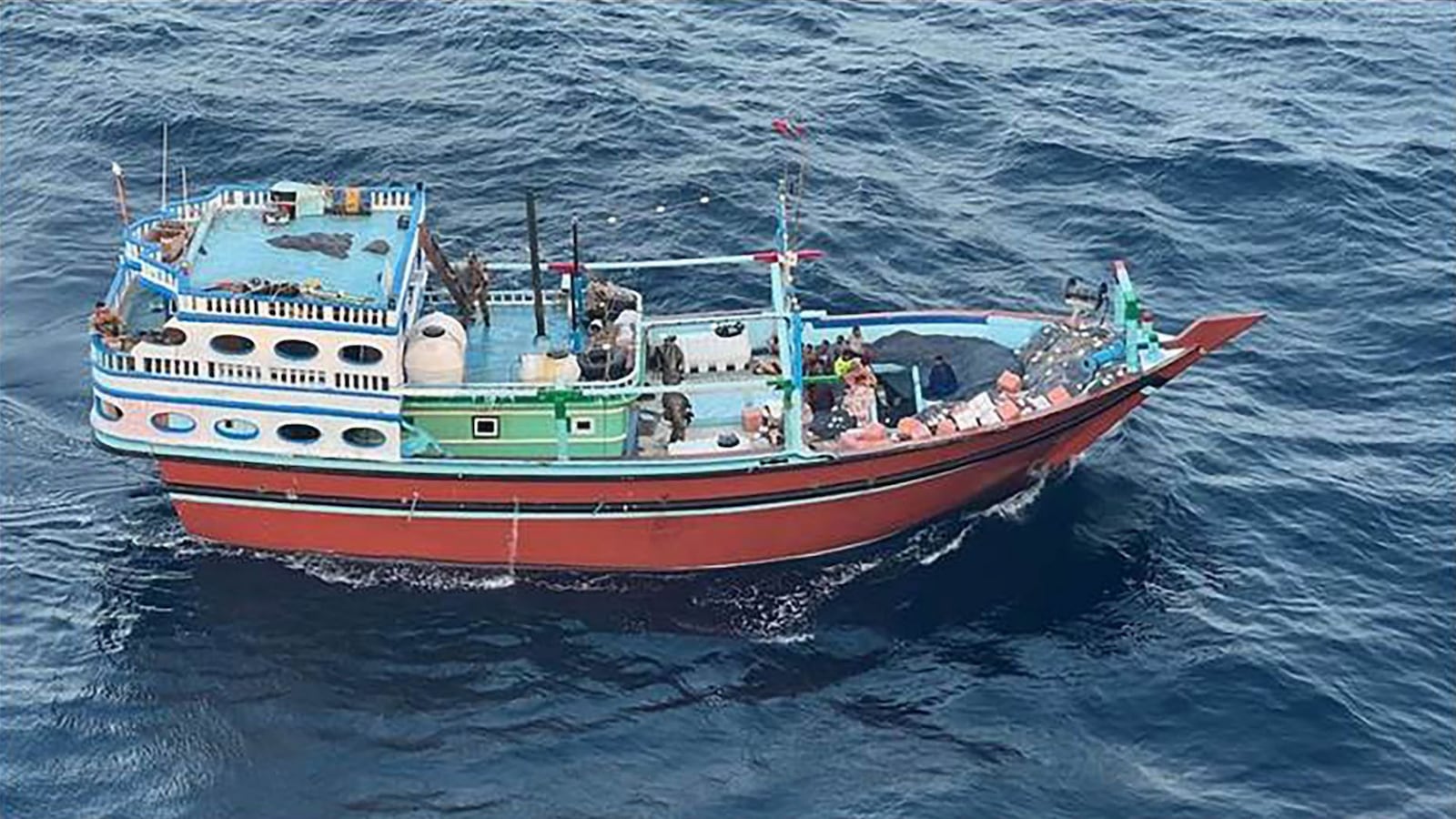 The US seized "advanced conventional weapons" bound for Yemen's Houthis last week near the coast of Somalia in international waters of the Arabian Sea on January 11, 2024.