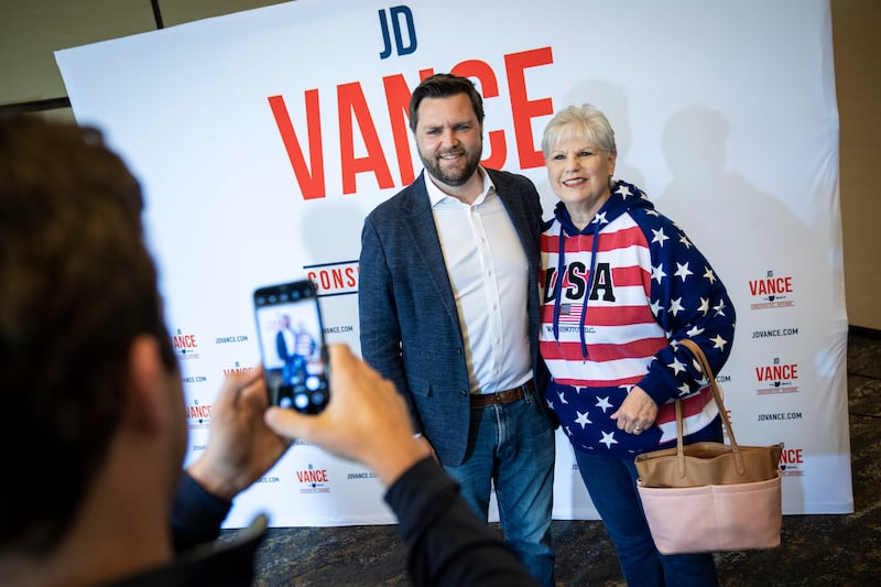 Donald Trump has been complimentary of JD Vance’s weight loss.  Vance is seen here in 2022.