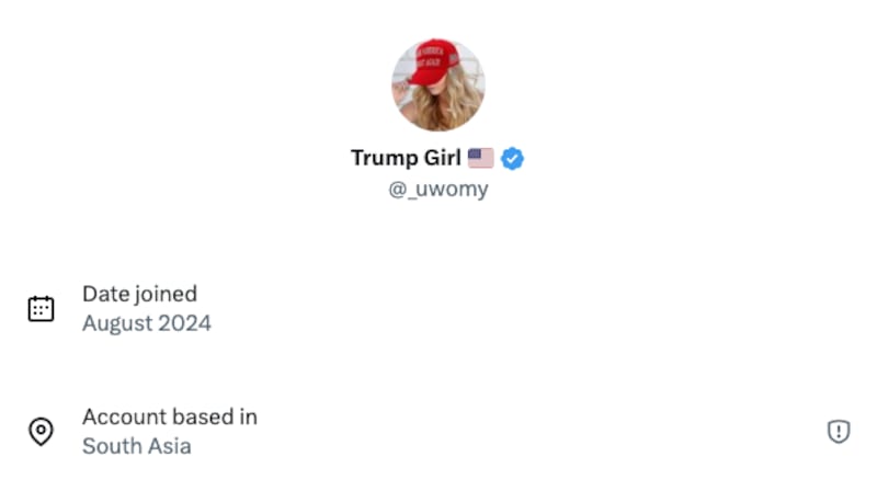 Trump Girl is based in South Asia.