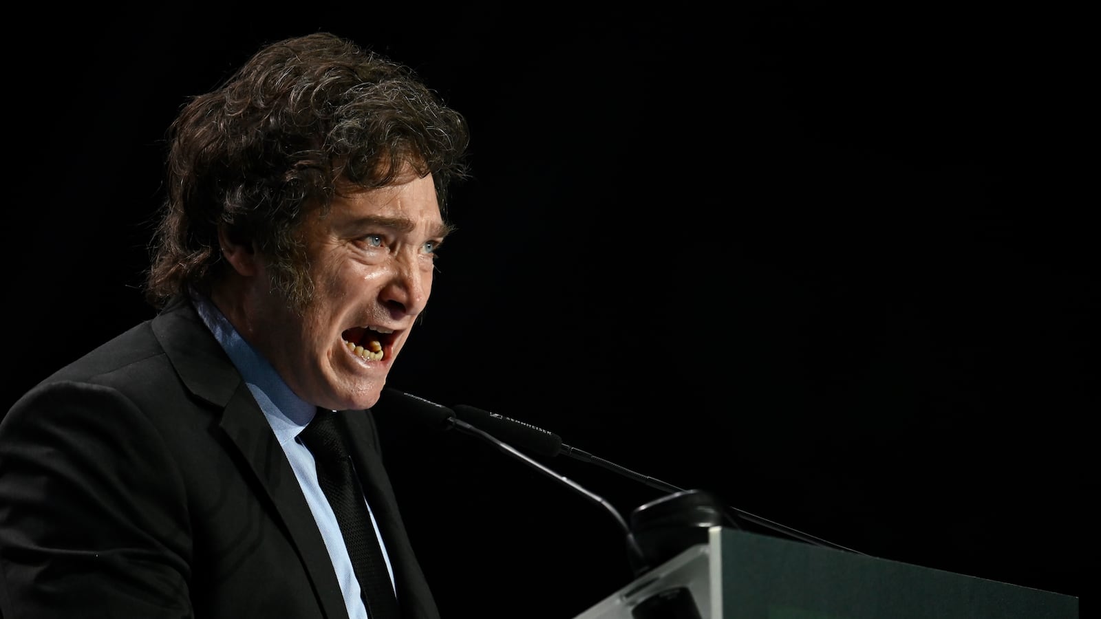 Argentinian President Javier Milei attends a meeting of right-wing parties from all over the world in Madrid, Spain, May 19, 2024.