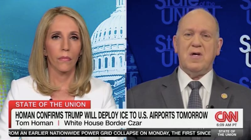 Tom Homan on State of the Union with Dana Bash
