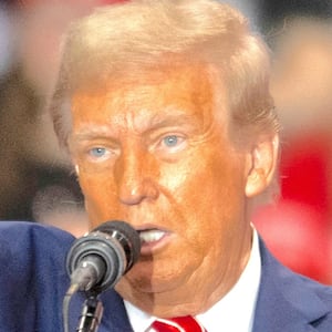 Donald Trump speaks during a campaign rally at the Rocky Mount Event Center in Rocky Mount, North Carolina, October 30, 2024.