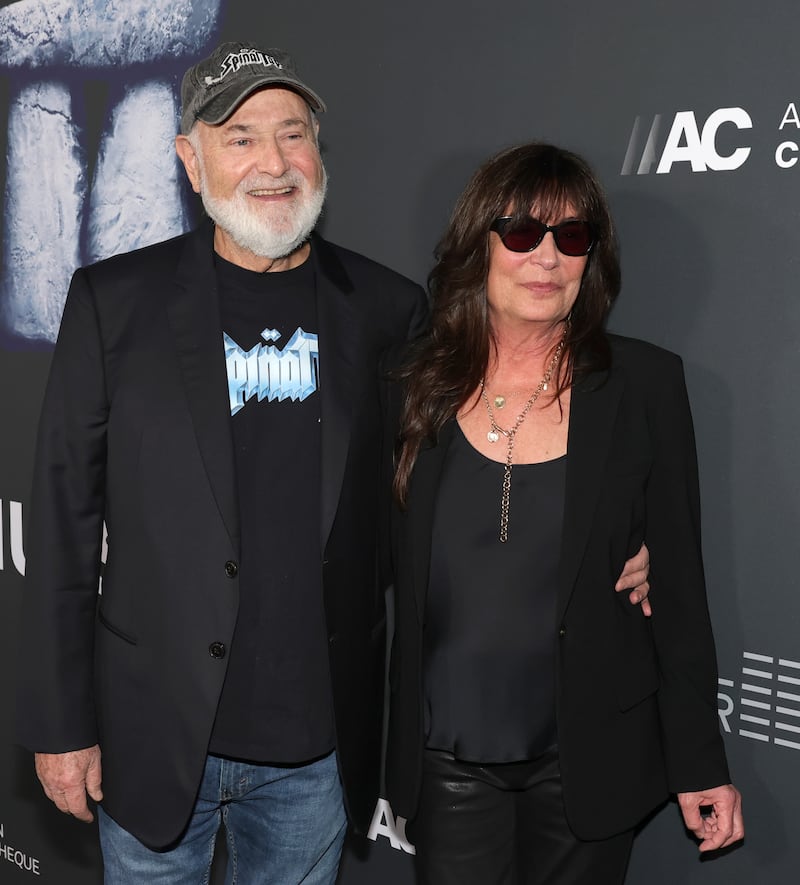 Rob Reiner and Michele Reiner arrive at the premiere of "Spinal Tap II: The End Continues" at The Egyptian Theatre Hollywood on September 09, 2025 in Los Angeles, California.