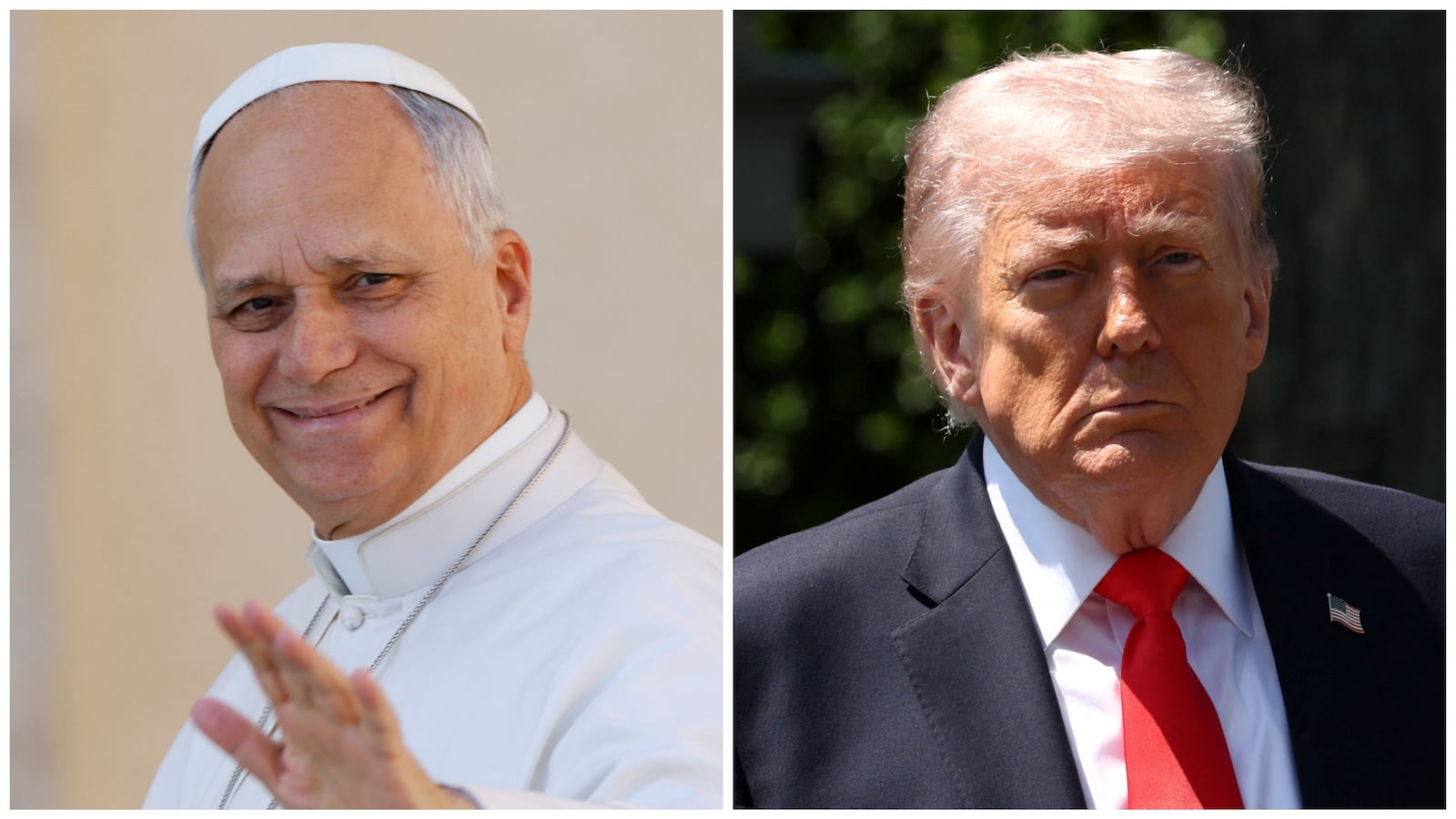 Pope Leo, Donald Trump