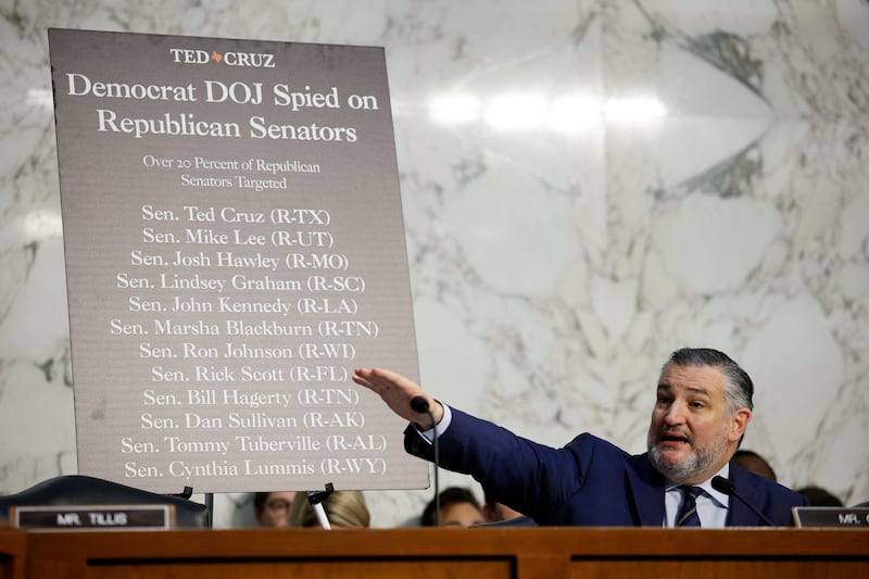 Senator Ted Cruz grilled former special counsel Jack Smith about the subpoena of senators' phone records at a hearing on September 29, 2026.