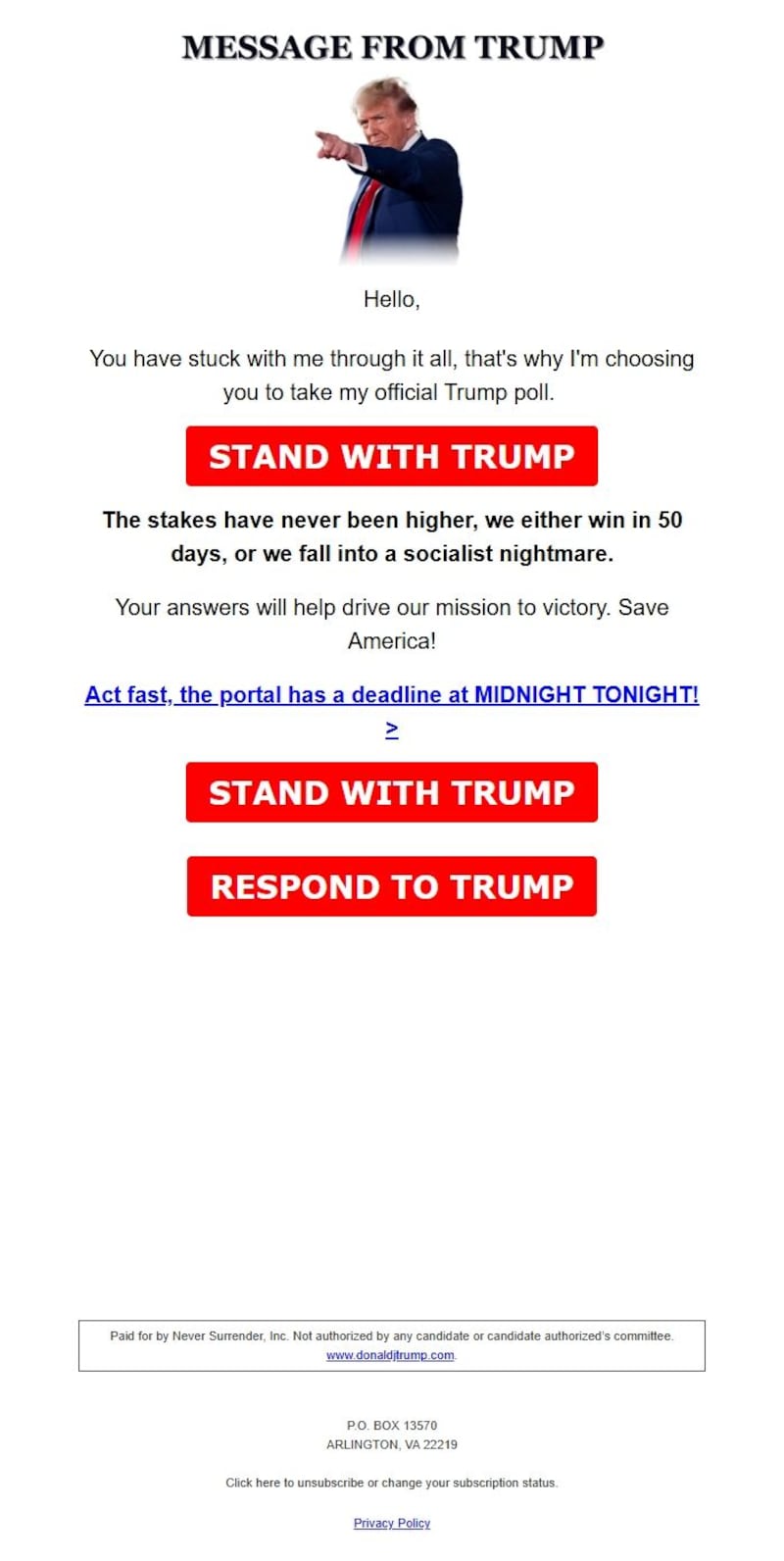 Archive of Political Emails