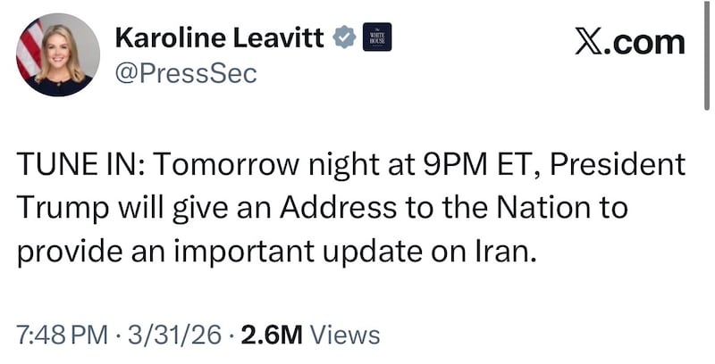 Karoline Leavitt tweet