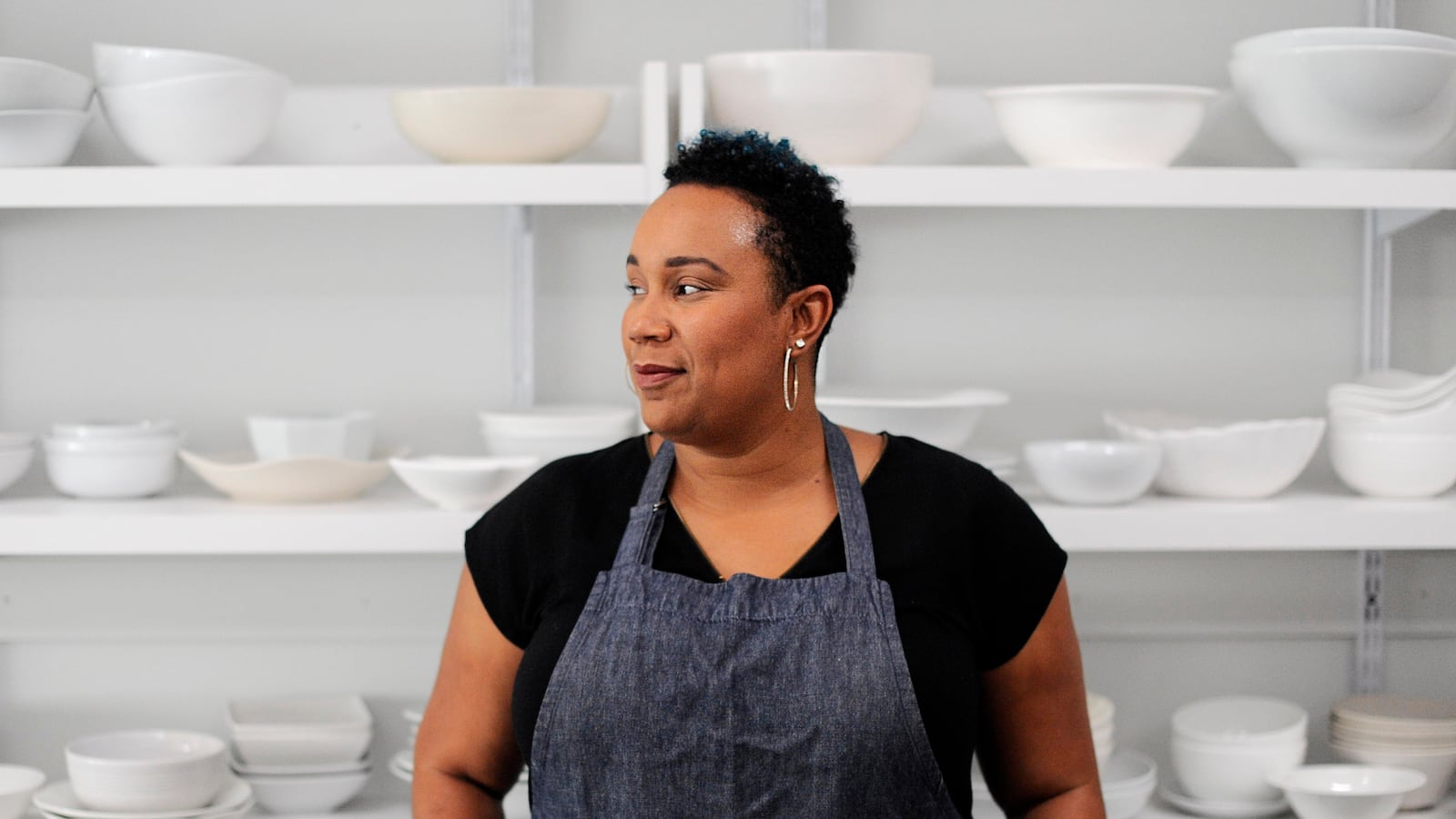 Boston, MA - August 27: Elle Simone Scott poses for a portrait on set at America's Test Kitchen on August 27, 2018. Scott has been working for America's Test Kitchen for the past year as a test cook and stylist, where she prepares about 8 different foods for each set a day. (Photo by Michael Swensen/The Boston Globe via Getty Images)