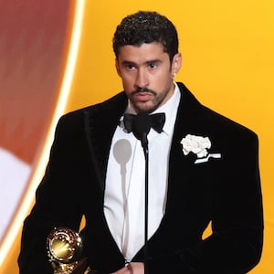 Bad Bunny at the 68th Grammy Awards held at the Crypto.com Arena in Los Angeles, CA, Sunday, Feb. 1, 2026.