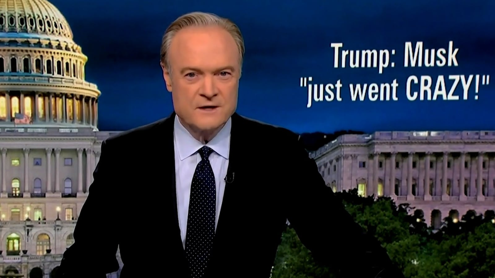 MSNBC host Lawrence O'Donnell presenting his show 'The Last Word.'