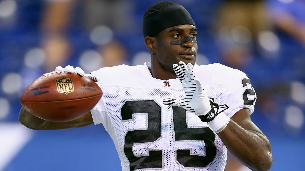 DJ Hayden #25 of the Oakland Raiders in 2013.