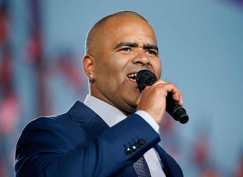 Christopher Jackson, star of Broadway's "Hamilton" and CBS' "Bull" performs at PBS' 2017 National Memorial Day Concert.