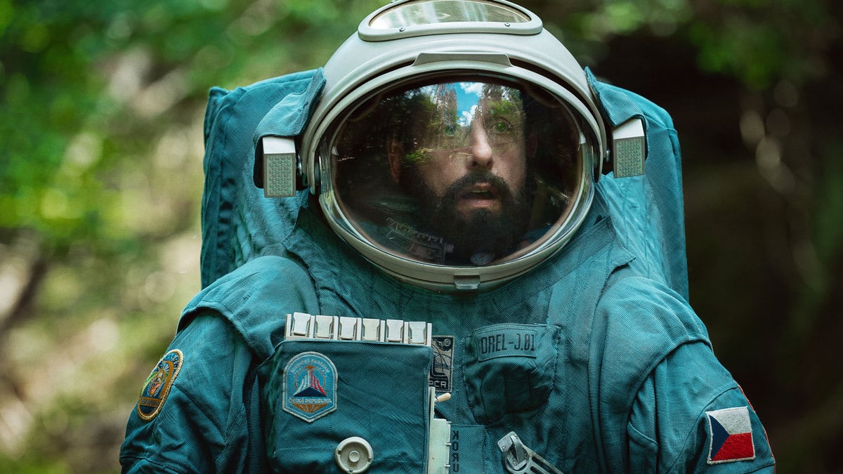 A photo including Adam Sandler as Jakub in the film Spaceman on Netflix