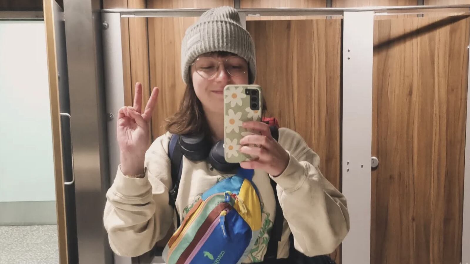 Becky Burke poses for a mirror selfie.