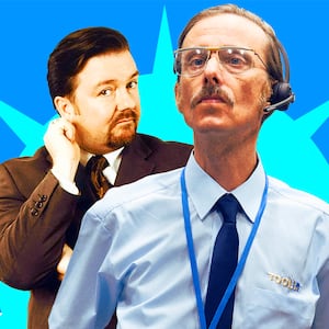 Ricky Gervais and Mackenzie Crook.