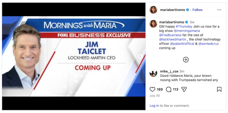 Maria Bartiromo on Instagram