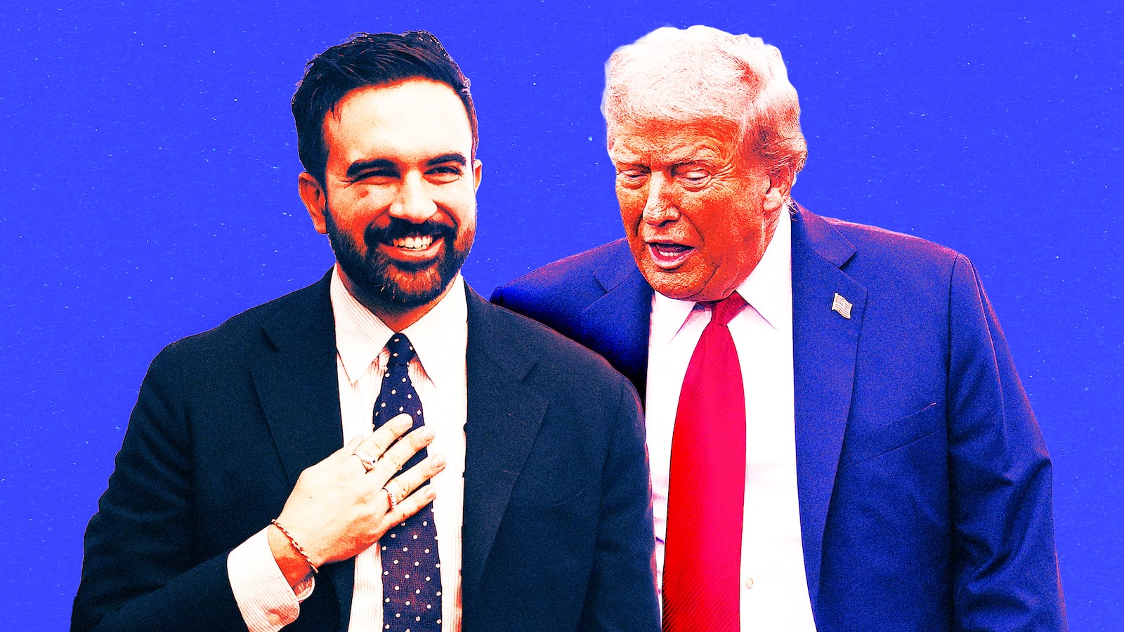 A photo illustration of Zohran Mamdani and Donald Trump.