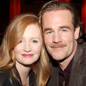 BEVERLY HILLS, CA - DECEMBER 02:  Kimberly Brook (L) and James Van Der Beek attend the Trevor Project's TrevorLIVE LA 2018 at The Beverly Hilton Hotel on December 3, 2018 in Beverly Hills, California.  (Photo by Tasia Wells/Getty Images for The Trevor Project)