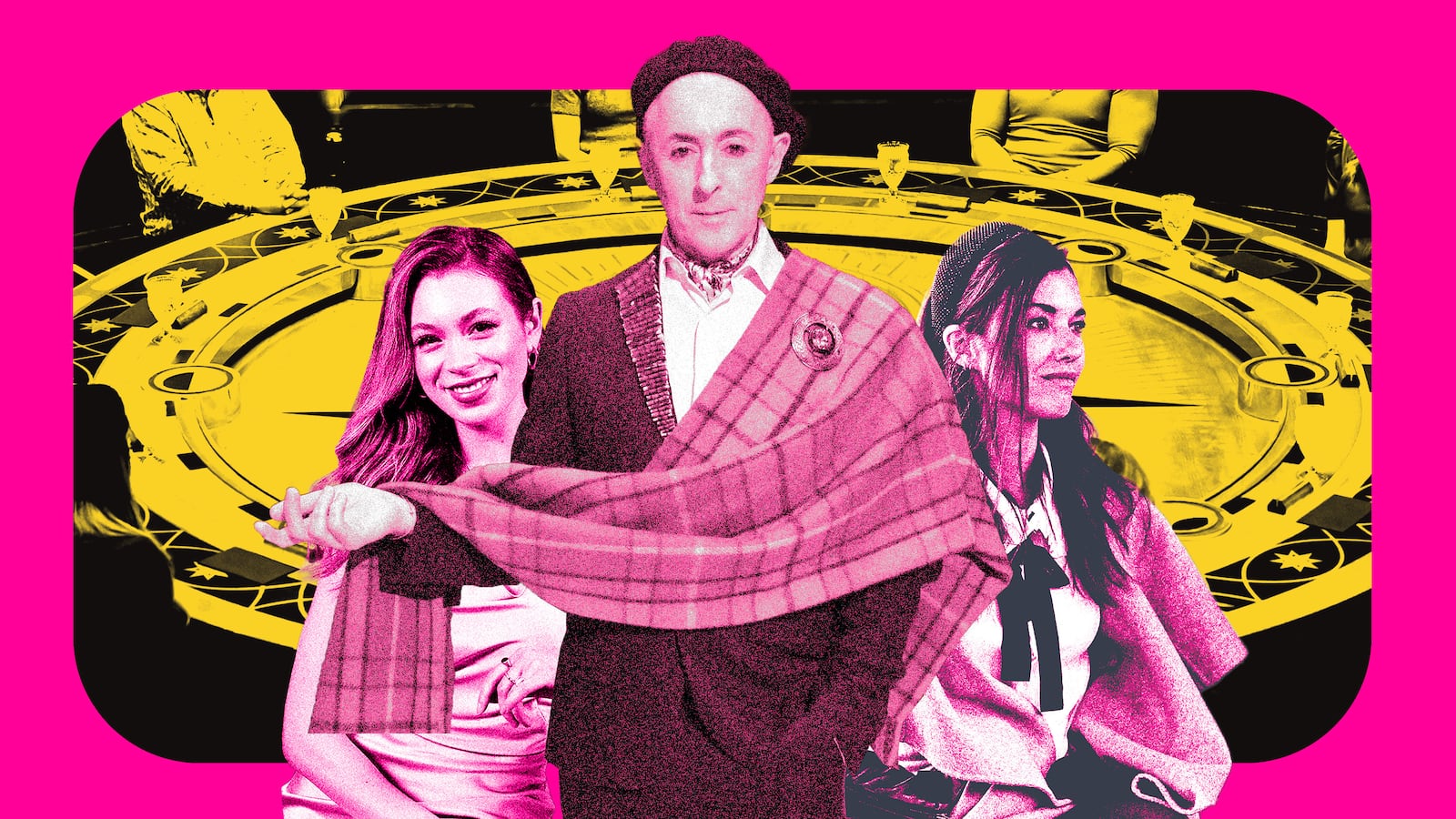 A photo illustration of Allan Cumming, Parvati Shallow, and Alexandra Duggan