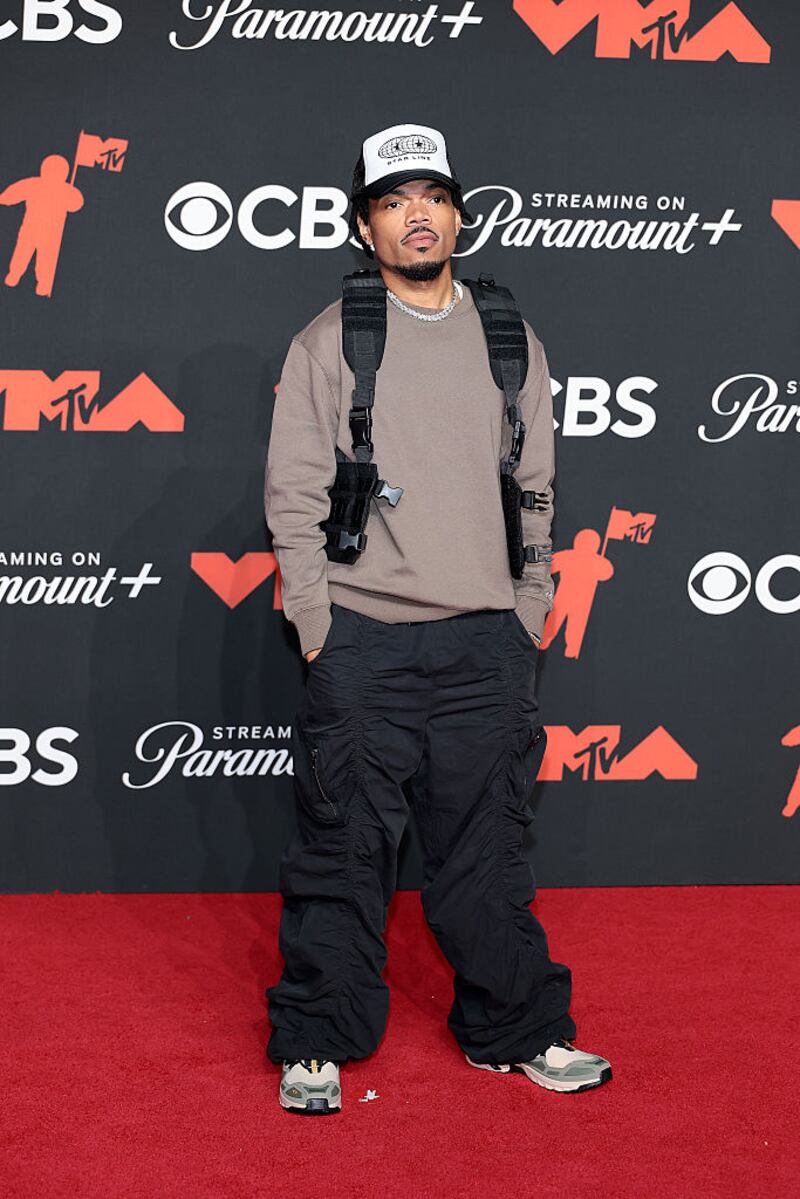 ELMONT, NEW YORK - SEPTEMBER 07: Chance the Rapper attends the 2025 MTV Video Music Awards at UBS Arena on September 07, 2025 in Elmont, New York. (Photo by Dimitrios Kambouris/Getty Images)