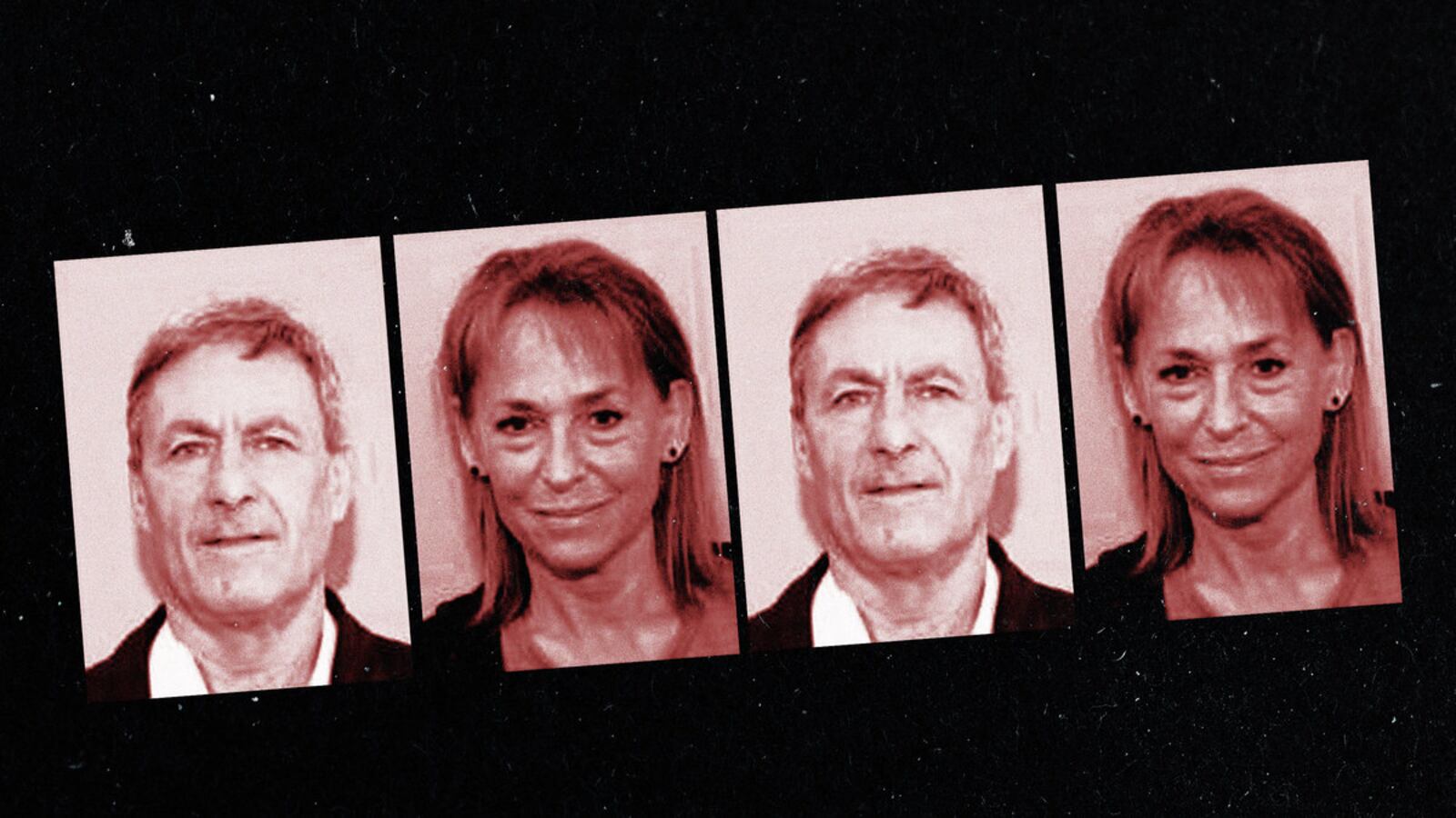 A photo illustration of missing couple Karen Koep and Davido.