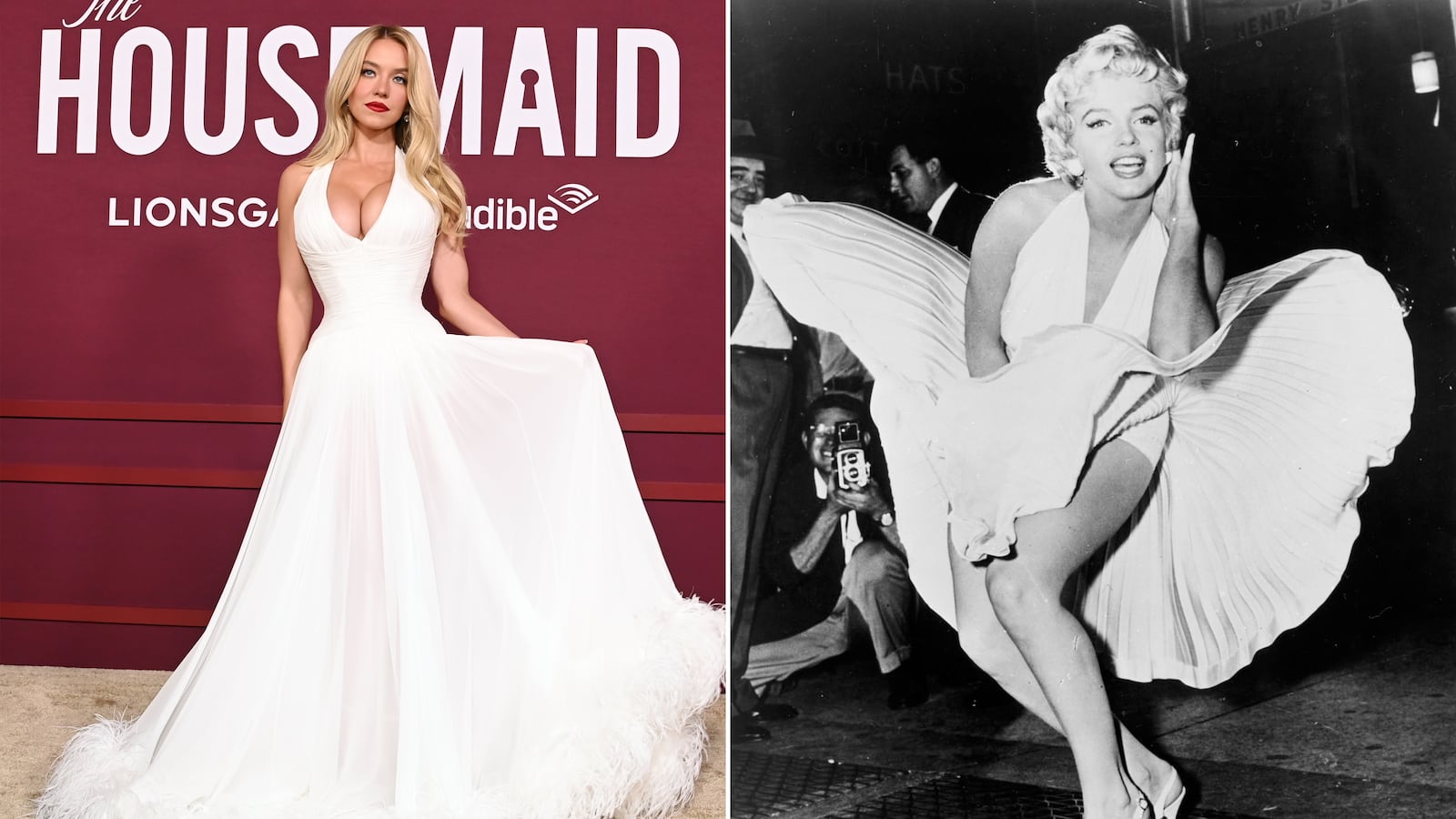 Sydney Sweeney and Marilyn Monroe