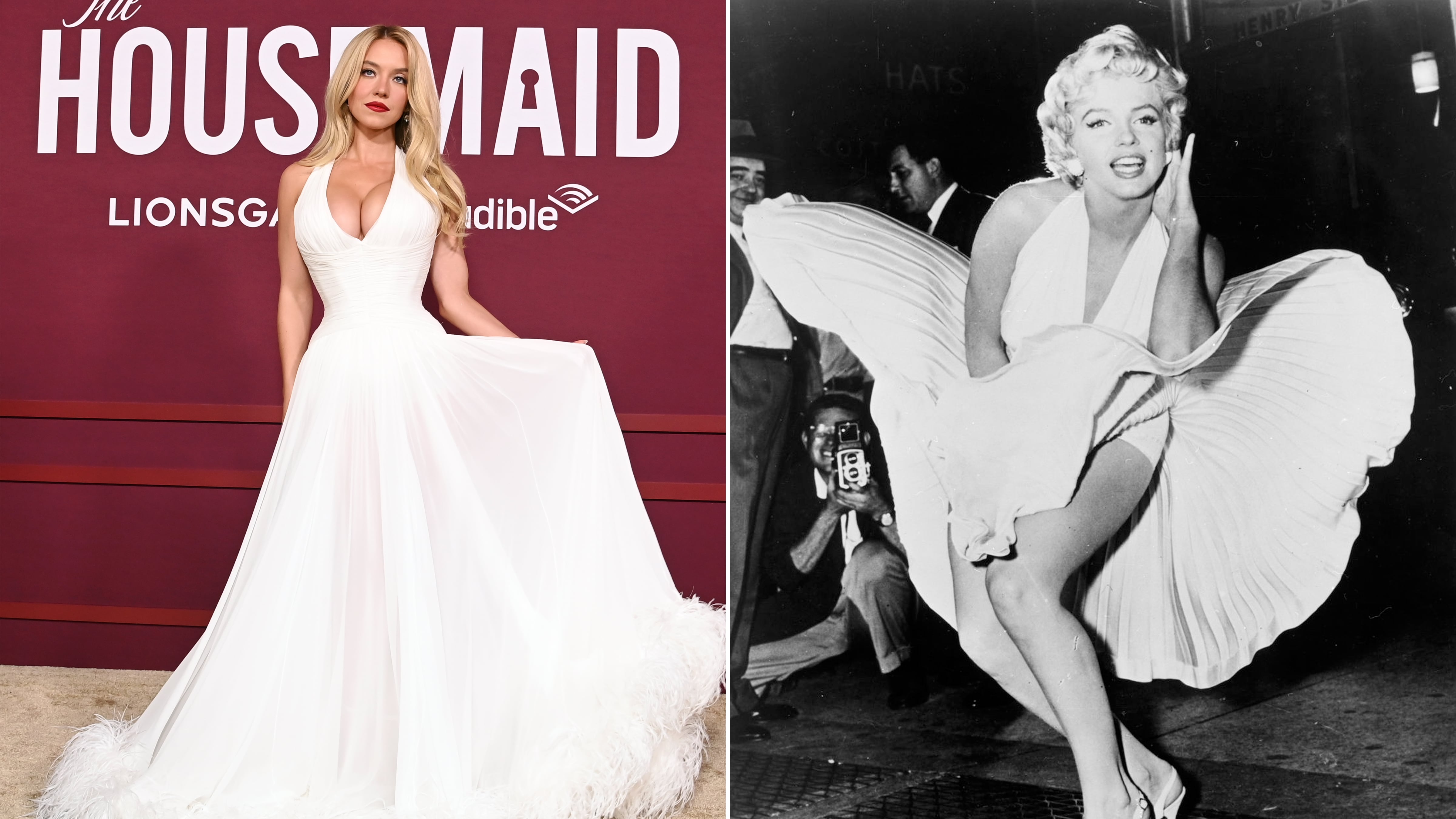 Sydney Sweeney and Marilyn Monroe