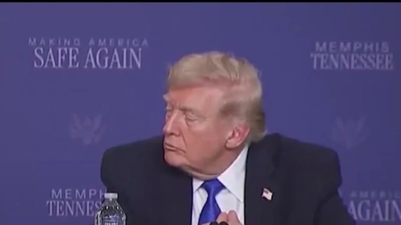 Trump appeared to fall asleep as Pete Hegseth sang his praises.