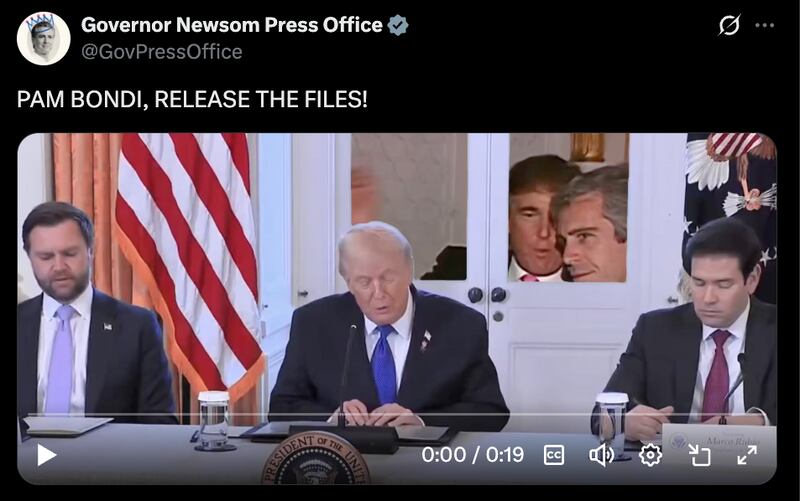 Newsom's post
