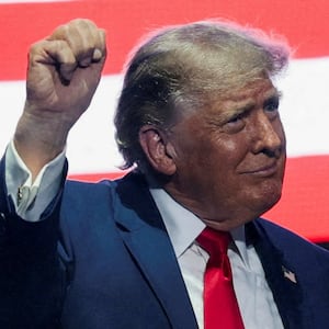 President Donald Trump dances at a rally to kick off the Great American State Fair in celebration of the 250th anniversary of U.S. independence on the National Mall in Washington, D.C., U.S., June 24, 2026