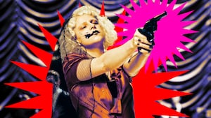 A photo illustration of Jessie Buckley as The Bride in Warner Bros. The Bride.