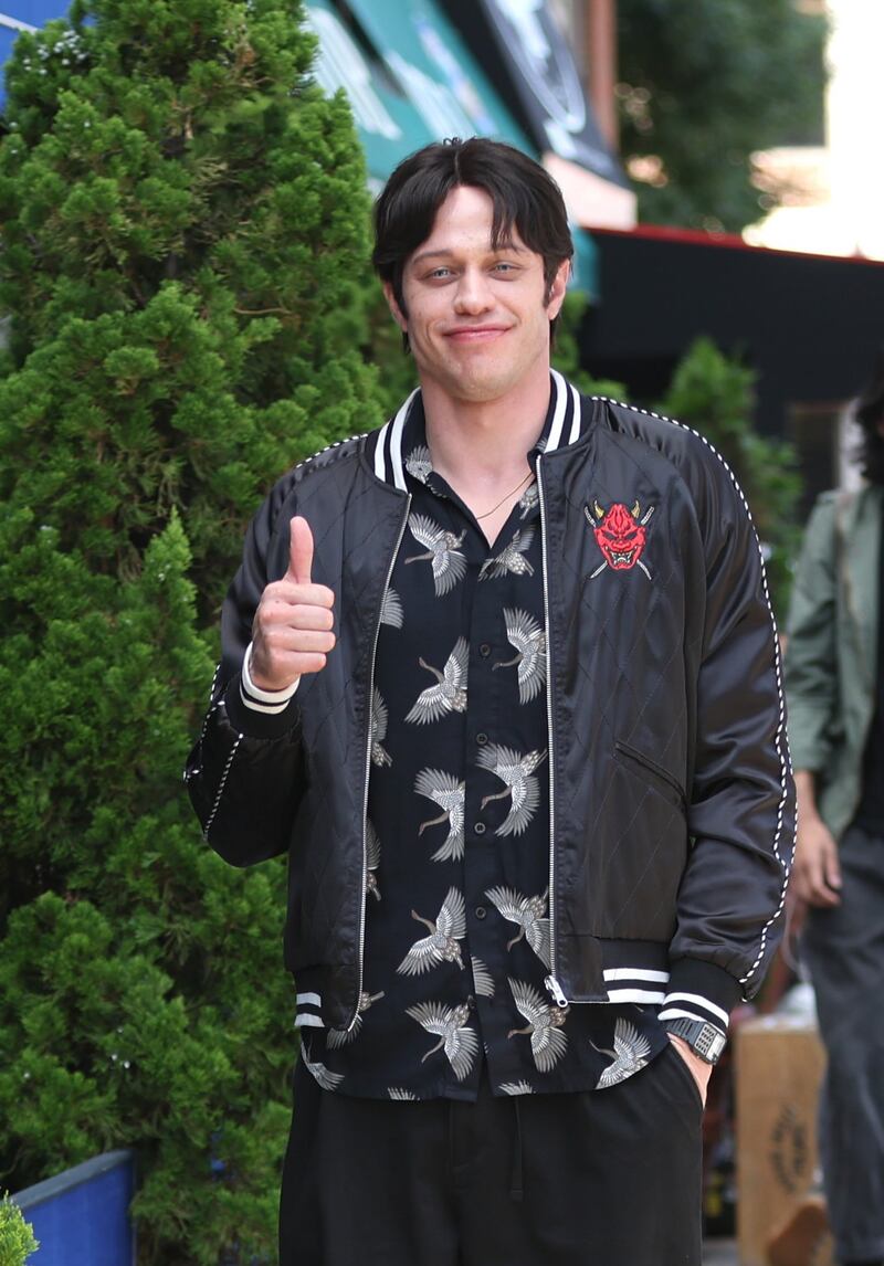 NEW YORK, NY - AUGUST 25: Pete Davidson is seen on the set of "Tommy Karate" in Bay Ridge, Brooklyn on August 25, 2026 in New York City.