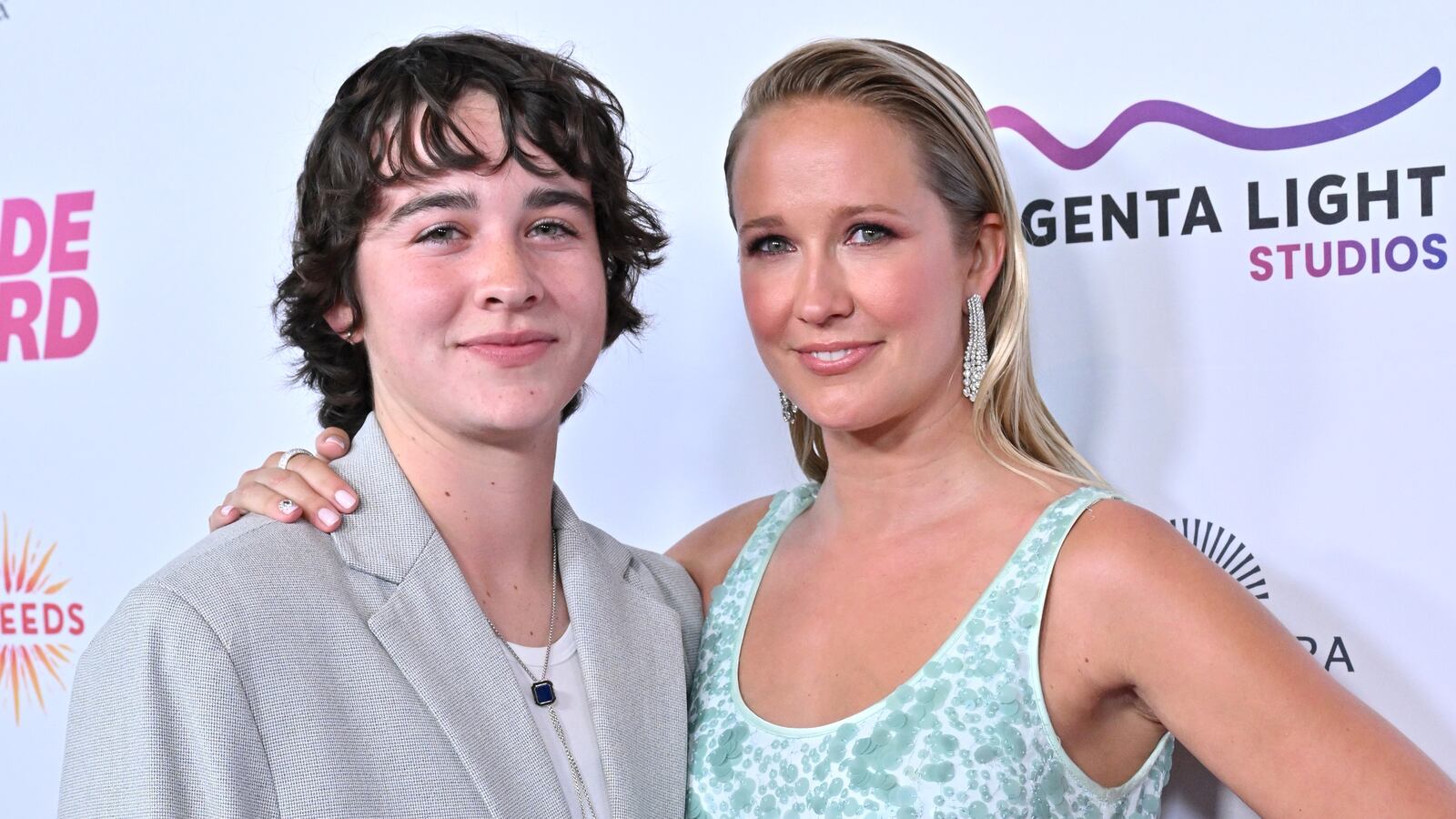 Jade Whipkey and Anna Camp attend the Los Angeles Premiere of "Bride Hard" at DGA Theater Complex on June 18, 2025 in Los Angeles, California.