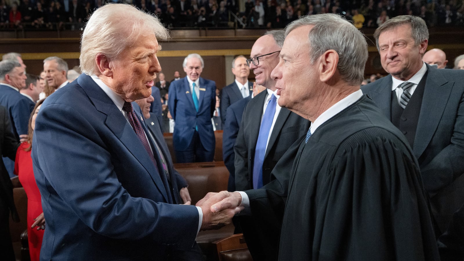 Donald Trump and John Roberts.