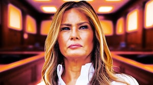 A photo illustration of Melania Trump.