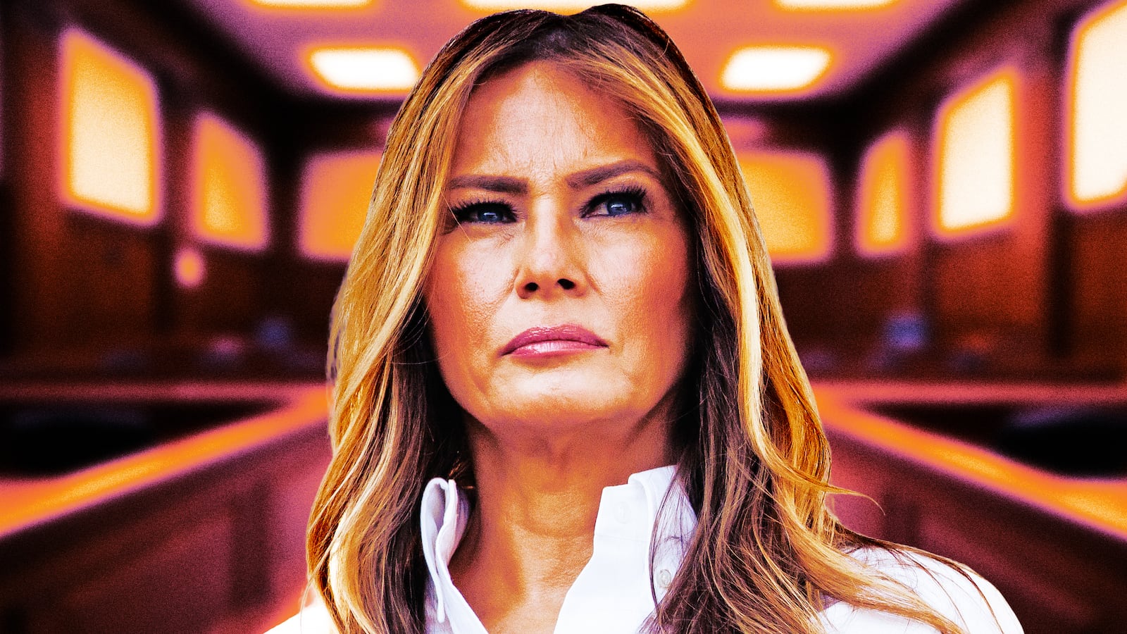 A photo illustration of Melania Trump.