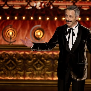 Jeremy Strong on stage at The Tonys