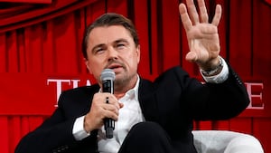 Leonardo DiCaprio speak onstage during the 2025 A Year In TIME Event at Current at Chelsea Piers on December 10, 2025