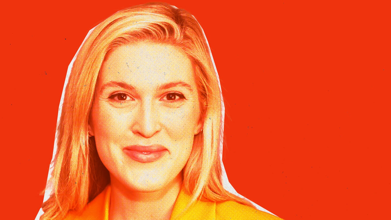 Olivia Nuzzi on a red background