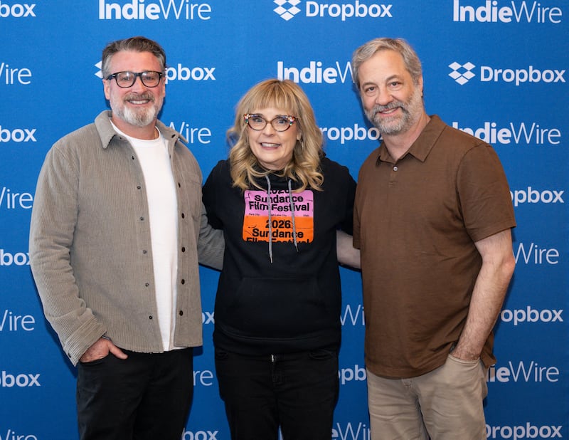 Neil Berkeley, Maria Bamford and Judd Apatow at Sundance 2026