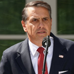 U.S. Attorney General Todd Blanche holds a press conference in the Rose Garden at the White House in Washington, D.C., U.S., September 15, 2026. REUTERS/Kevin Lamarque