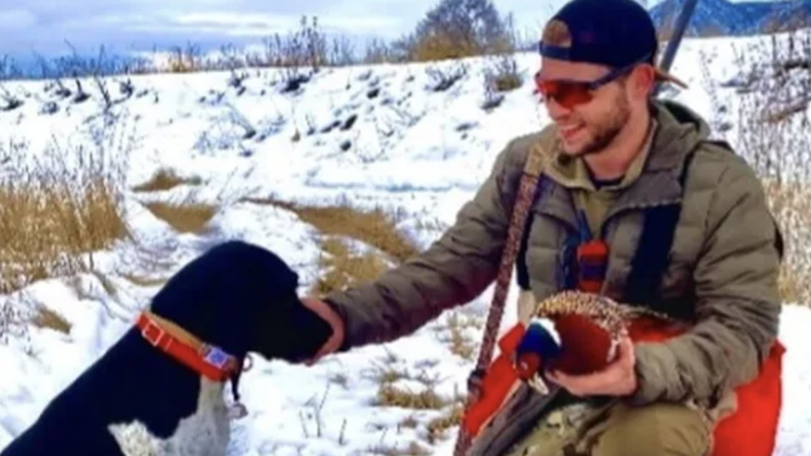 Jake Schmitt and his dog Buddy.