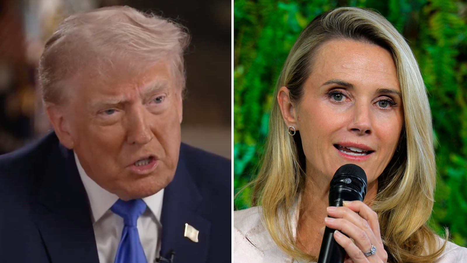Donald Trump and Jennifer Siebel Newsom
